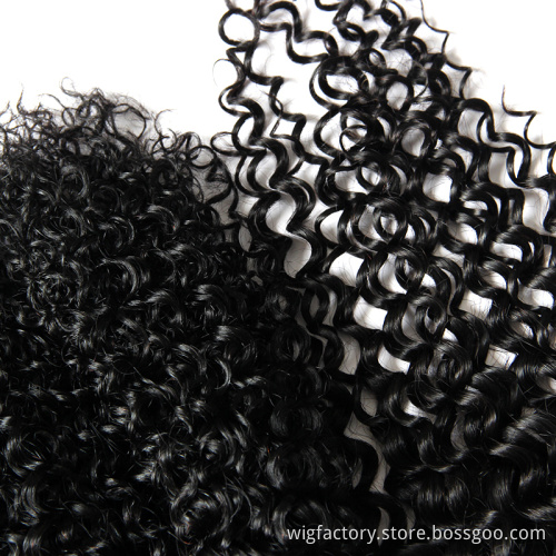 Alibaba direct factory virgin human mongolian kinky curly hair with closure,cuticle aligned curly virgin hair